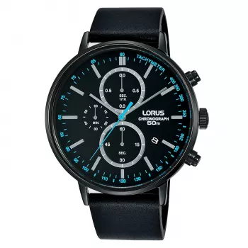 Lorus Men's Quartz Analog Watch RM363FX9 - Blue Dial, Stainless Steel Bracelet, 43mm