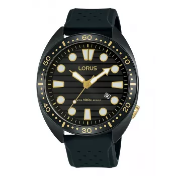 Lorus meeste kvartskell RH927LX9 42mm roostevaba teras must sihverplaat