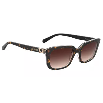 LOVE MOSCHINO Naiste päikeseprillid MOL042S086F3H - Havana atsetaatraam, pruunide gradientpolükarbonaatklaasidega, 53/17/145 mm