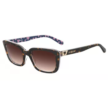 LOVE MOSCHINO Naiste päikeseprillid MOL042S086F3H - Havana atsetaatraam, pruunide gradientpolükarbonaatklaasidega, 53/17/145 mm