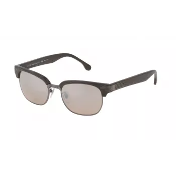 LOZZA SL2253M52568X Unisex Päikeseprillid - Havana atsetaatraam, rohelised polükarbonaat läätsed, UV400 kaitse, 52 mm