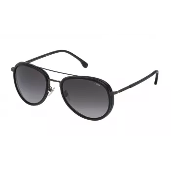 LOZZA SL2281M56627F Unisex Ristkülikukujulised Päikeseprillid Havana Atsetaatraamiga Pruun Polükarbonaatläätsega 56/20/140 mm UV400 Kategooria 3