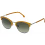 LOZZA SL2293M-579V meeste kandilised päikeseprillid Havana atsetaatraamiga, rohelised polükarbonaat läätsed 52mm