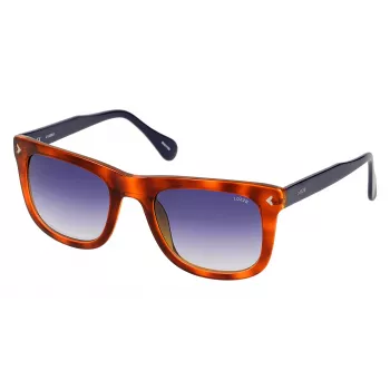 LOZZA SL4006M5209BG Unisex Päikeseprillid - Must atsetaatraam, hallid polükarbonaat läätsed, UV400 kaitse, 52 mm läätse laius