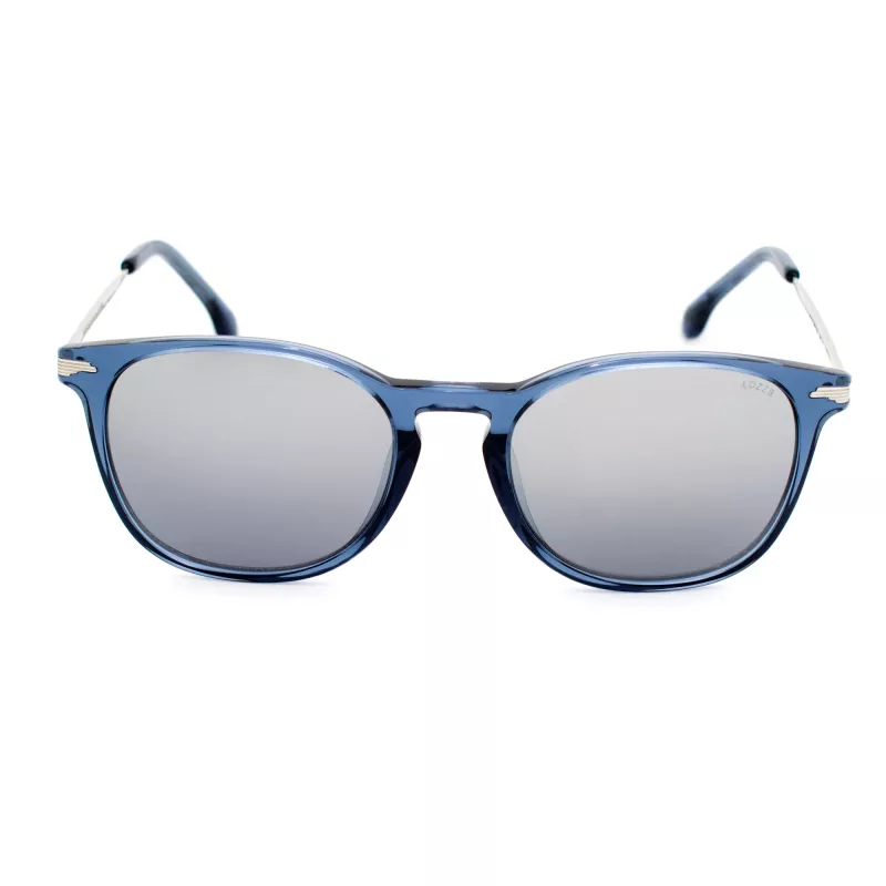 LOZZA SL4159M-955X Unisex Rectangular Sunglasses Black Grey Tint 52mm