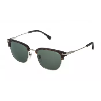 LOZZA Unisex Rectangular Sunglasses SL2280M530579 - Havana Brown Acetate Frame with Brown Gradient Lenses