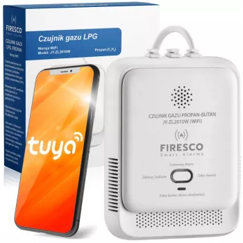 LPG Propane-Butane Gas Sensor Firesco JY-ZL2010W with WiFi Tuya App