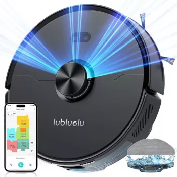 Lubluelu L15 Ultra robotolükkur tolmuimeja ja pühkijaga, automaatne tühjendusjaam, 6000 Pa imemisjõud, LiDAR-navigatsioon, 250 min tööaeg, must (kasutatud, A-klass)
