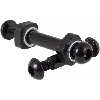 Lucky Scooter Crew Telje ja Vahetükkide Komplekt - 8mm Telg, M8 Keere, Must/Hõbe