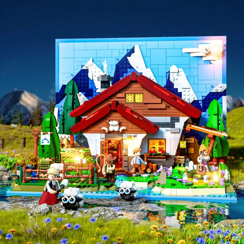Lumibricks LED-valgustuskomplekt LEGO Ideas A-Frame Cabin (komplekt 21338) - Shepherd's Hut