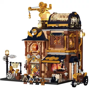 Lumibricks Steampunk Mechanical Workshop Building Blocks Set with LED Lighting - 2150 Pieces