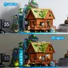 Lumibricks Waterfall Hut Building Blocks Set with LED Lighting