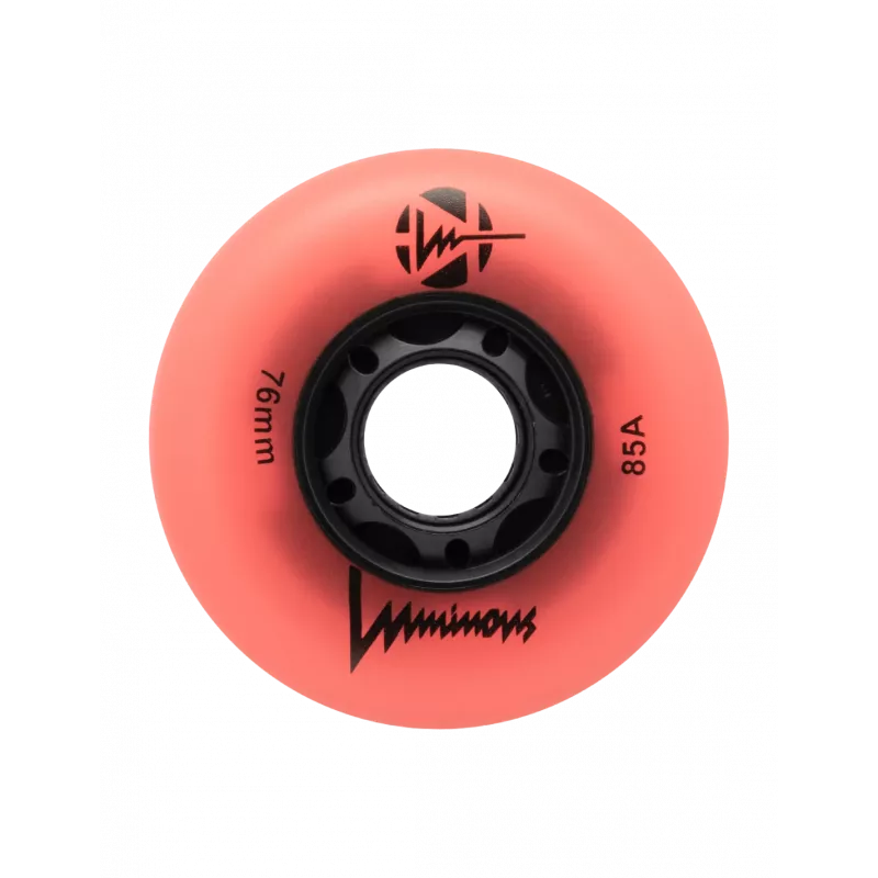 Luminous LED Wheels 76mm 1 Set Pink