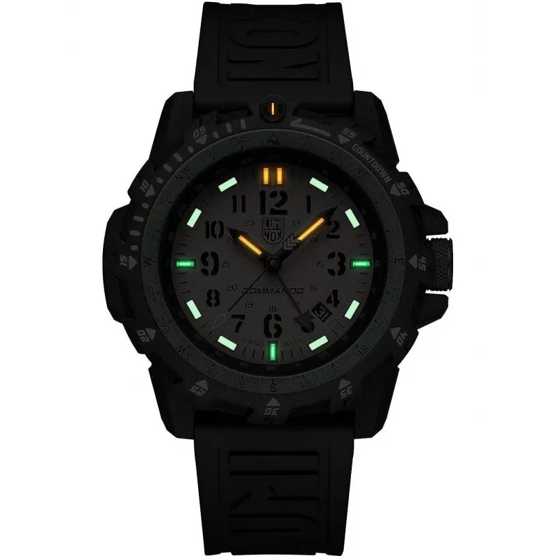 Luminox Atacama Field Day Date XL.3321 meeste käekell 45mm musta numbrilaual ja musta nahkrihmaga