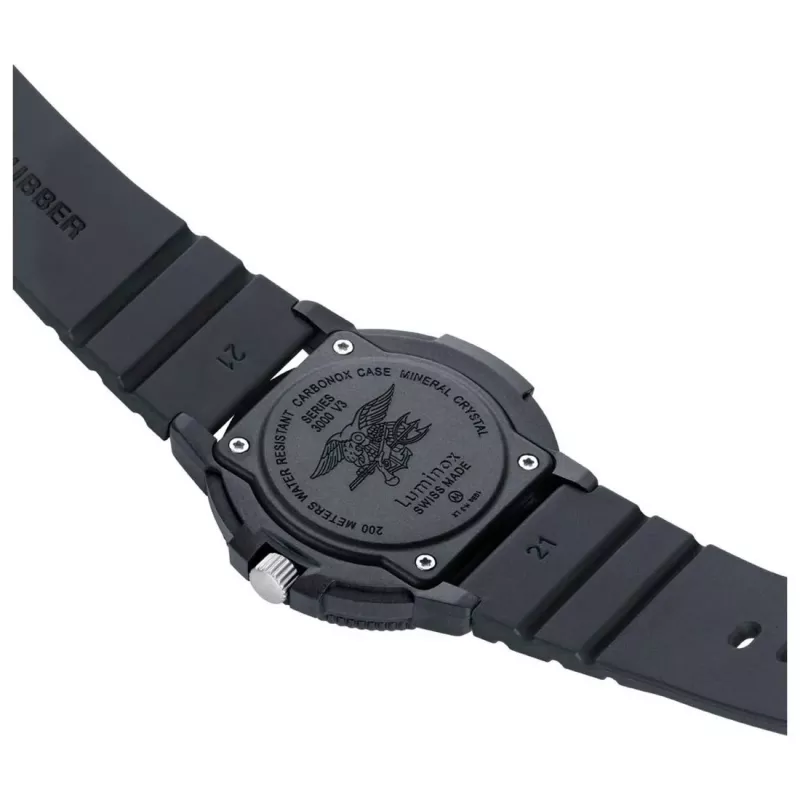 Luminox Navy SEAL Colormark 3000 Series meeste käekell XS.3005.F 43mm must kumm