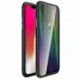 Luphie Apple iPhone XR Aurora Hybrid Bumper Case Alumiiniumraam + TPU Must Läbipaistev