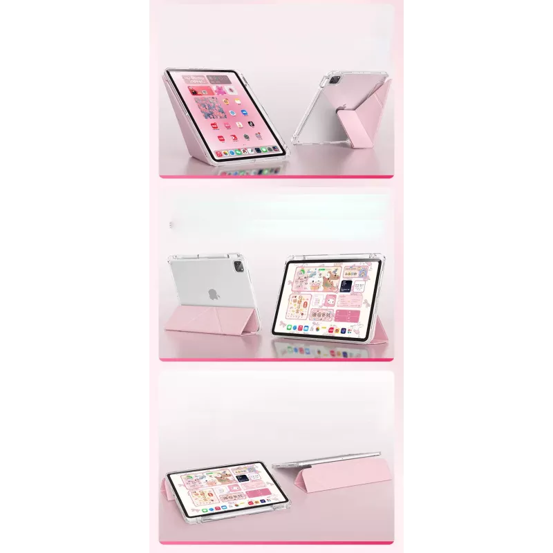 MACHINO TAB Case for iPad Pro 2/3/4 11 2020/2021/2022 and iPad Air 4/5 10.9 and iPad Air 11 (2024) Pink