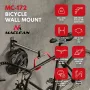 MACLEAN MC-172 Horisontaalne seinale kinnitatav jalgrattahoidik, teras, 30 kg kandevõime, reguleeritav nurk, kokkupandav, must