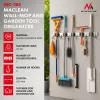 Maclean MC-185 Seinale kinnitatav tööriistahoidja aiatööriistadele ja moppidele, teras, 60 cm, 20 kg koormus, konksudega