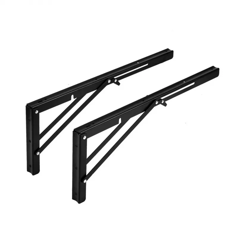 MACLEAN MC-195 Kokkupandav seinariiuli kronstein, paar, valge teras, 60kg