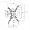 Maclean MC-758 N fikseeritud seinakinnitus 23-65 tollistele teleritele ja monitoridele, 30 kg, VESA 400x400, must