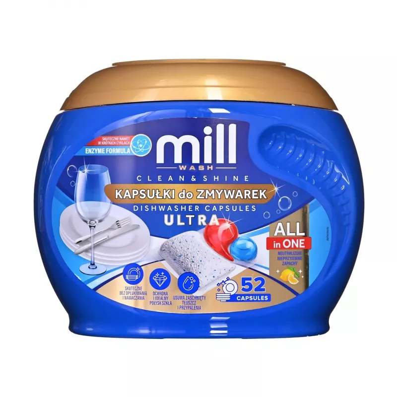 MADONIS Mill Nõudepesuvahendi Komplekt - 3 Tükki (Sidruni Nõudepesuvedelik, Nõudepesumasina Vedelik, Sool)