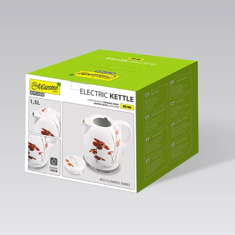 Maestro MR-066 Keraamiline Veekeetja Punane 1.5L 1200W