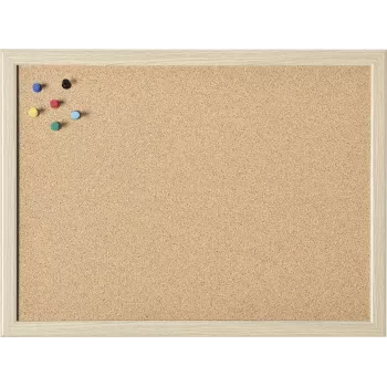MAGNETOPLAN HOLTZ korktahvel puitraamiga 800 x 600 mm, looduslik kork, seinale kinnitatav teadetetahvel märkmete, memode ja fotode jaoks (121923)