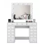 Meigilaud Kalune Design BJ119 - 2895 Valge tehispuit LED-peegliga