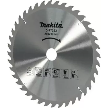 Makita D-77322 Efficut ketassaetera 165mm x 20mm ava, 56T TCT, peen lõikamine puidule