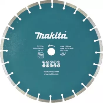 Makita E-23226 Teemantlõikeketas 355 mm x 25,4 mm ava, segmenteeritud, betoonile, müüritisele, kivile