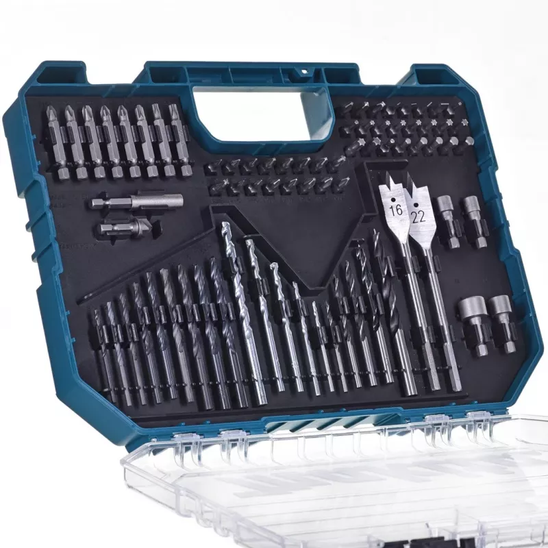 Makita ME-15126 18V LXT juhtmeta lööktrell-kruvikeeraja komplekt 70-osalise otsakukomplektiga, 2 akut, laadija ja kõva kohver