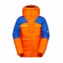 Mammut Eiger Nordwand Pro Down Parka meeste – Eiger Orange / Eiger Blue, 800-fill haneudusulg, Pertex Quantum
