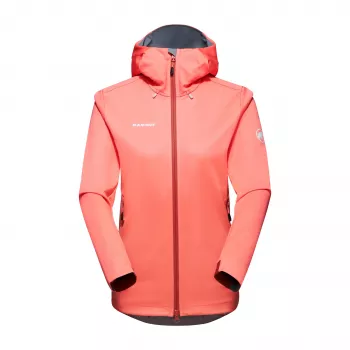 Mammut Ultimate VII SO Kapuutsiga Softshelljope Naistele Lõhevärv