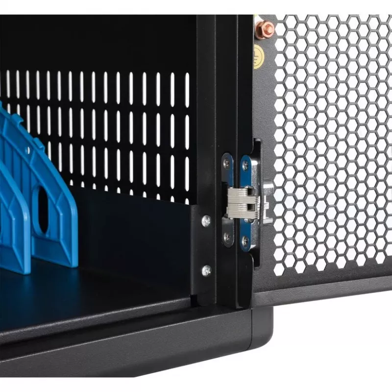Manhattan 12-kohaline USB-C sülearvuti laadimiskapp ratastel, 65W pordi kohta, 780W kokku, teras, must, UK ja EL kaablid, 395x32.5x290mm lahtrid