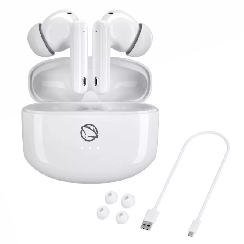 Manta MTWS008W Rytmo White True Wireless Bluetooth 5.0 kõrvaklapid laadimiskarbiga