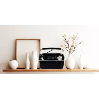 Manta RDI918B Kaasaskantav CD-mängija FM-raadio, MP3-esituse, USB ja AUX-sisendiga, must
