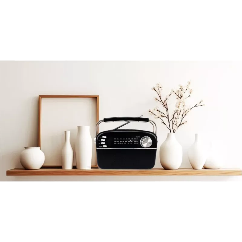Manta RDI918B Kaasaskantav CD-mängija FM-raadio, MP3-esituse, USB ja AUX-sisendiga, must
