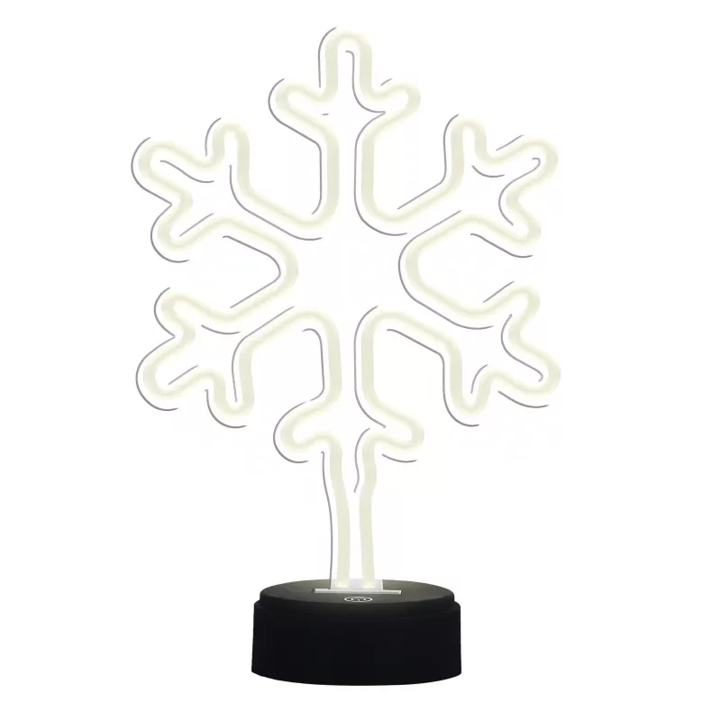 Manta SNL84WH LED Snowflake Decorative Lamp, Cool White, Battery Powered, Hanging, Plastic, White, 200 mm