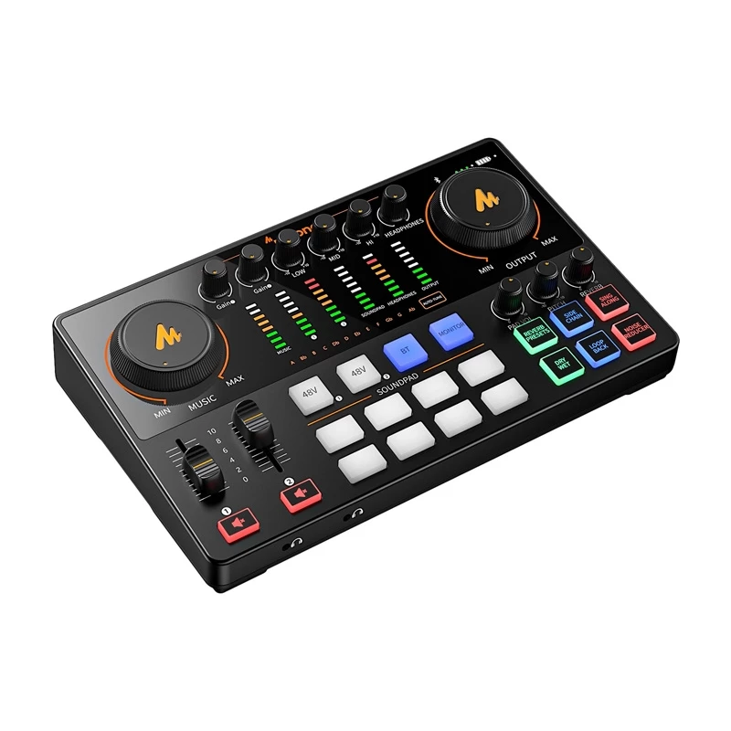 Maono AME2 GEN2 USB-C helikaart – 2 XLR/TRS kombosisendit, +48V fantoomtoide, akutoide