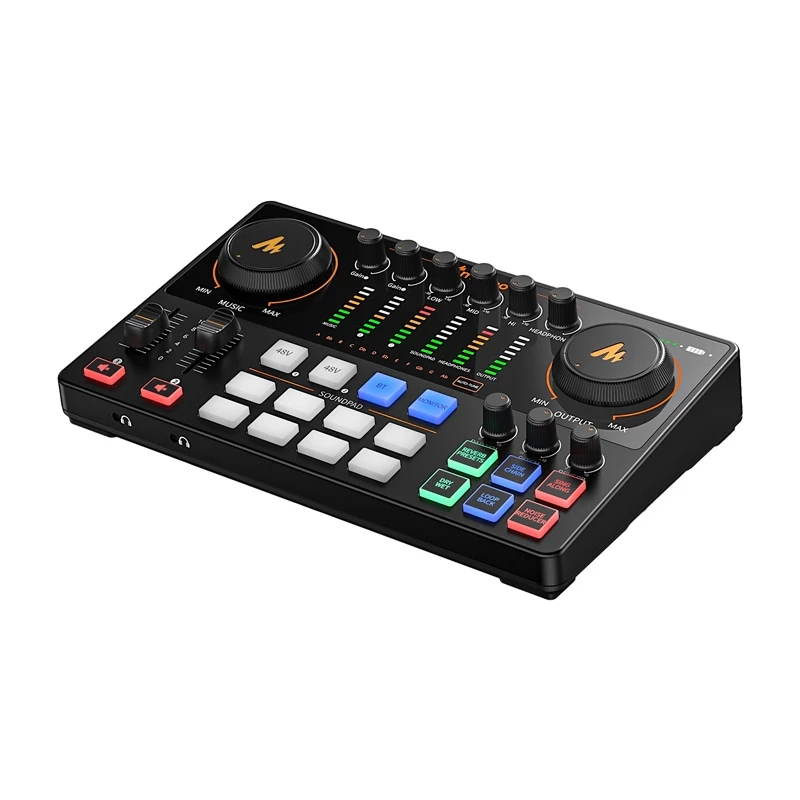 Maono AME2 GEN2 USB-C helikaart – 2 XLR/TRS kombosisendit, +48V fantoomtoide, akutoide