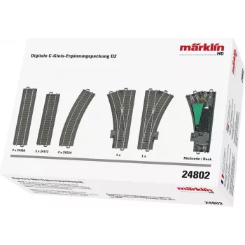 Märklin 24802 H0 C-Gleis kõverrööbas R2 15° (1 tk)
