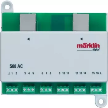 Märklin 60881 s88 digitaalne tagasisidemoodul 16 kontaktisisendiga – roheline/valge