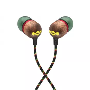 Marley Smile Jamaica Kõrvasisesed Juhtmega Kõrvaklapid Mikrofoni ja USB-C-ga, 9mm Draiverid – Rasta (EM-JE042-RA)