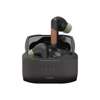Marley Wireless Earbuds Trenchtown Signature Black with ANC, Bluetooth 5.2, Built-in Mic, 30h Battery, IPX5