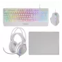 Mars Gaming MCP124PROWFR 4-in-1 mängukomplekt (klaviatuur, hiir, kõrvaklapid, hiirematt) valge