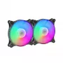 Mars Gaming MF-DUO 2x 120mm ARGB ventilaatorikomplekt (must)