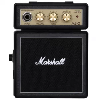 Marshall MS-2 Classic mikro kitarri võimendi - 1W transistor, 2 kanalit, patareitoide, must