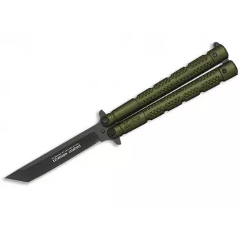 Martinez Albainox K25 balisong libliknuga roheline alumiiniumist käepide roostevabast terasest clip point tera