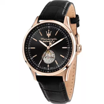Maserati meeste Potenza automaatkell R8821124001 42mm sinise numbrilaua ja nahkrihmaga